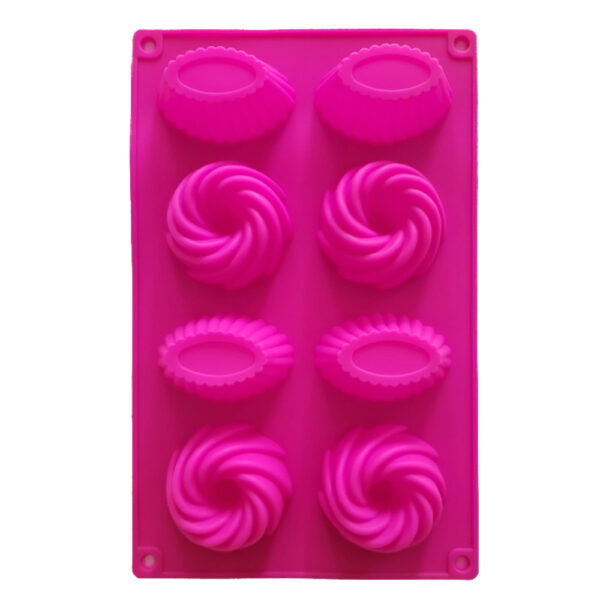 Silicone Mould - Eight Bun Shapes