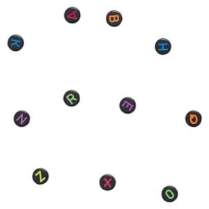 Alphabet Beads (160pcs) - Black Small 2