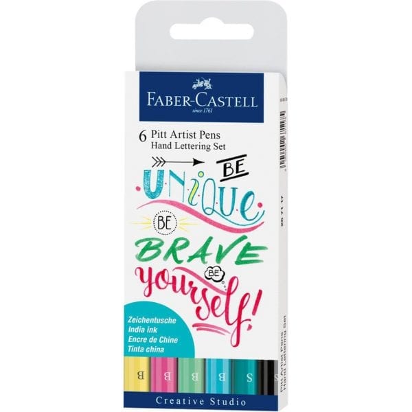Pitt Pen Handlettering Set - Wallet 6 - Pastels