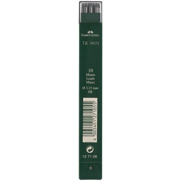 TK Clutch Pencil Leads - tube of 10 leads 3.15mm 6B