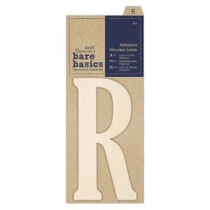 Adhesive Wooden Letter R (1pc)