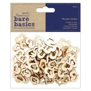 Wooden Heart Confetti (100pcs) - Bare Basics
