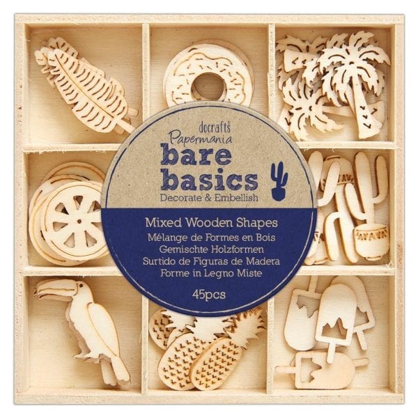 Wooden Shapes (45pcs) - Bare Basics - Tropical