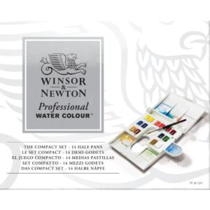 Winsor & Newton- Professional Watercolour Compact- Set of 14 half pans