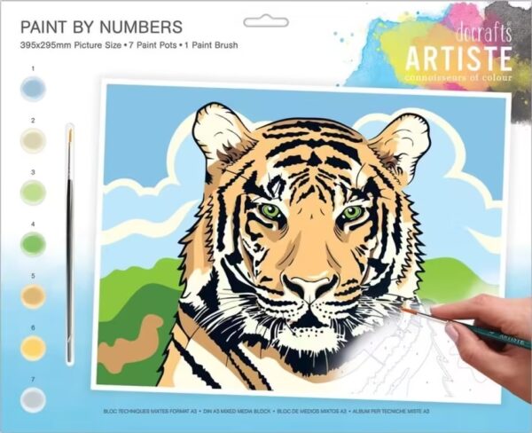 Large Paint By Numbers - Regal Tiger