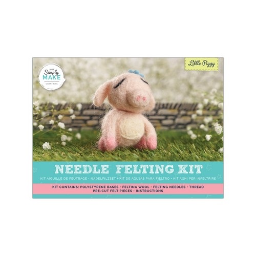 Simply Make Needle Felting Kit - Little Piggy