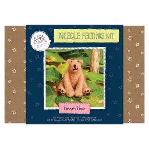 Needle Felting Kit - Simply Make - Brown Bear