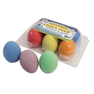 Coloured Chalk Eggs Pack of 6