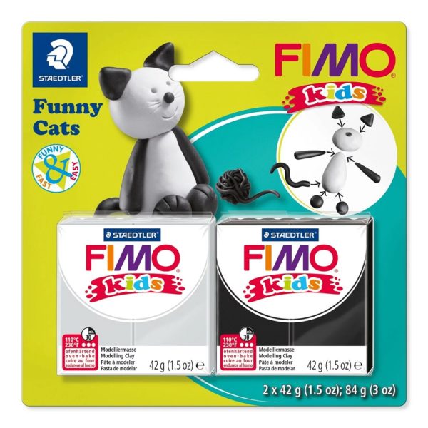 Fimo Kids Funny Cats Modelling Clay Kit