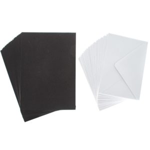 Singlefold Cards A6 Black Pack of 50