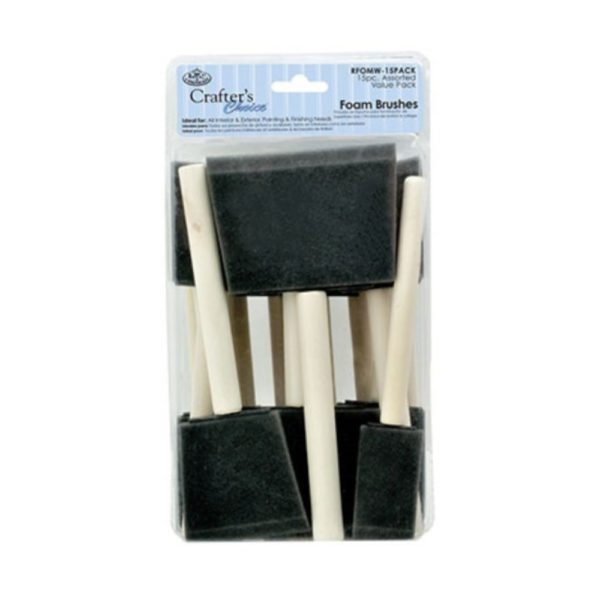 Foam Brushes 25, 50, 75mm (1, 2, 3 inch) Pack of 15