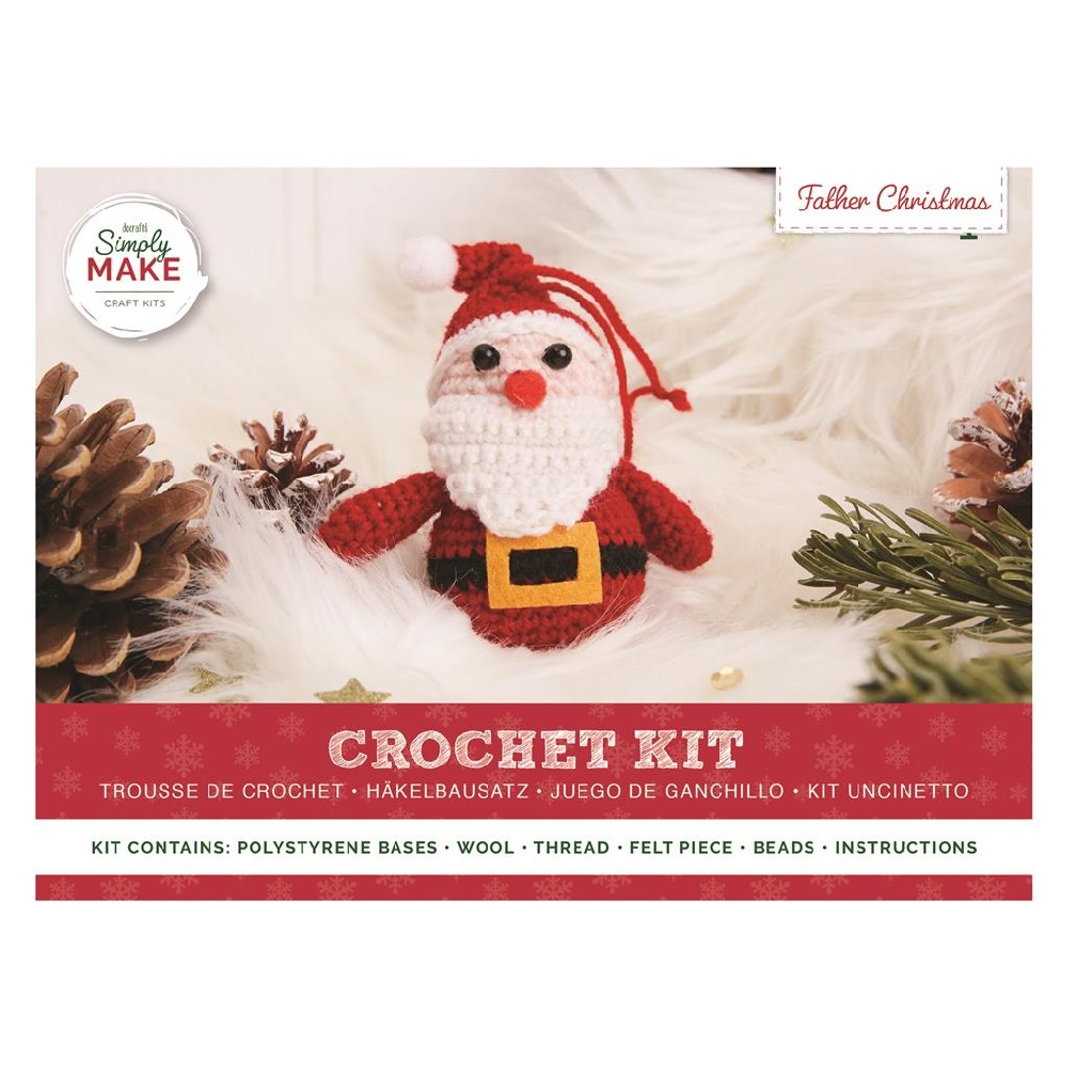 Simply Make Crochet Father Christmas Kit - Helping Hands Craft