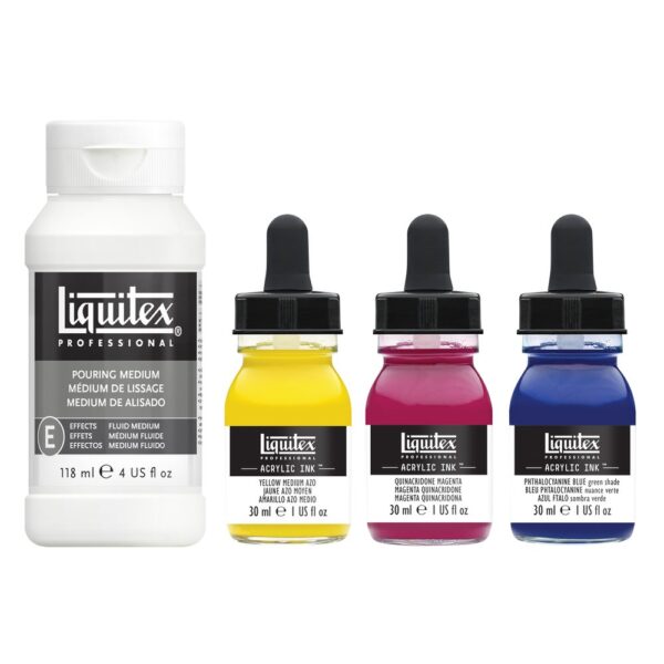 LIQUITEX Acrylic Ink Pouring Technique Set Primary Colours