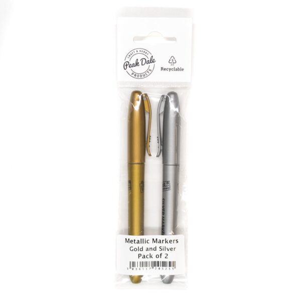 Metallic Markers - Pack of 2 Gold and Silver