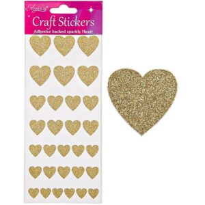 Sparkly Heart Gold