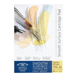 Winsor & Newton Smooth Surface Cartridge Heavy Weight Drawing & Sketching Paper Pad A4 220gsm