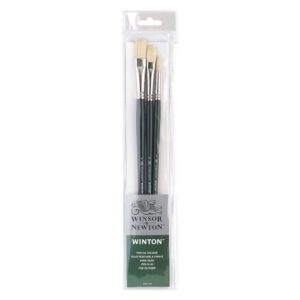 Winsor & Newton - Winton Oil Brush Set - Long Handle 3 Pack