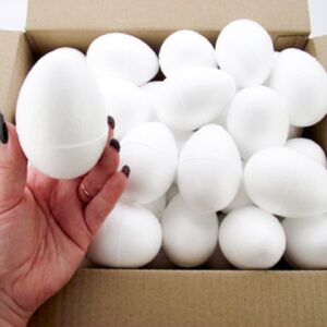 Polystyrene Eggs - 80mm Box of 25